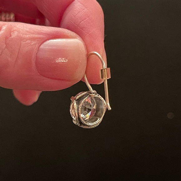 Silpada Center Stage CZ Sterling Silver Earrings - Picture 2 of 4